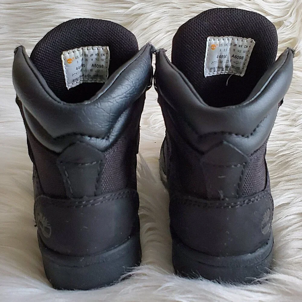 Timberland Black Toddler Waterproof Cushioned Field Boot SZ 9